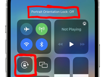 iOS Portrait Lock Setting